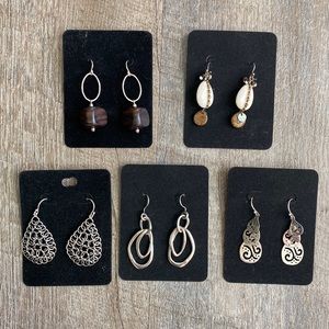 5 Sets of Sterling Silver Earrings